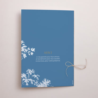 Livret de messe Mariage Double volet Les jardins bleus photo N° 3