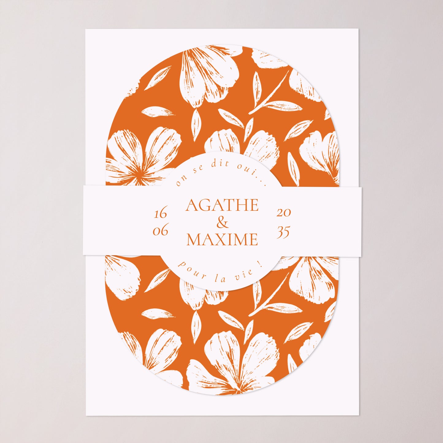 Faire-part Mariage bandeau, 2 cartes L’Atelier des Fleurs photo N° 1