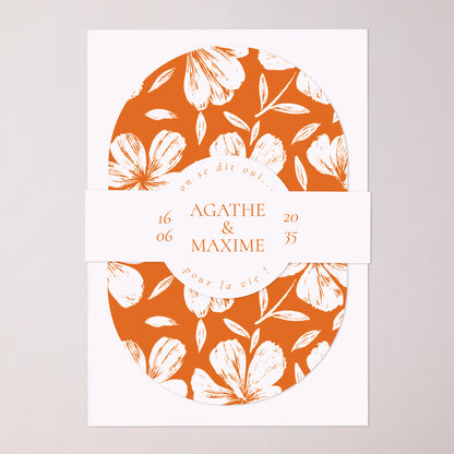 Faire-part Mariage bandeau, 2 cartes L’Atelier des Fleurs photo N° 1