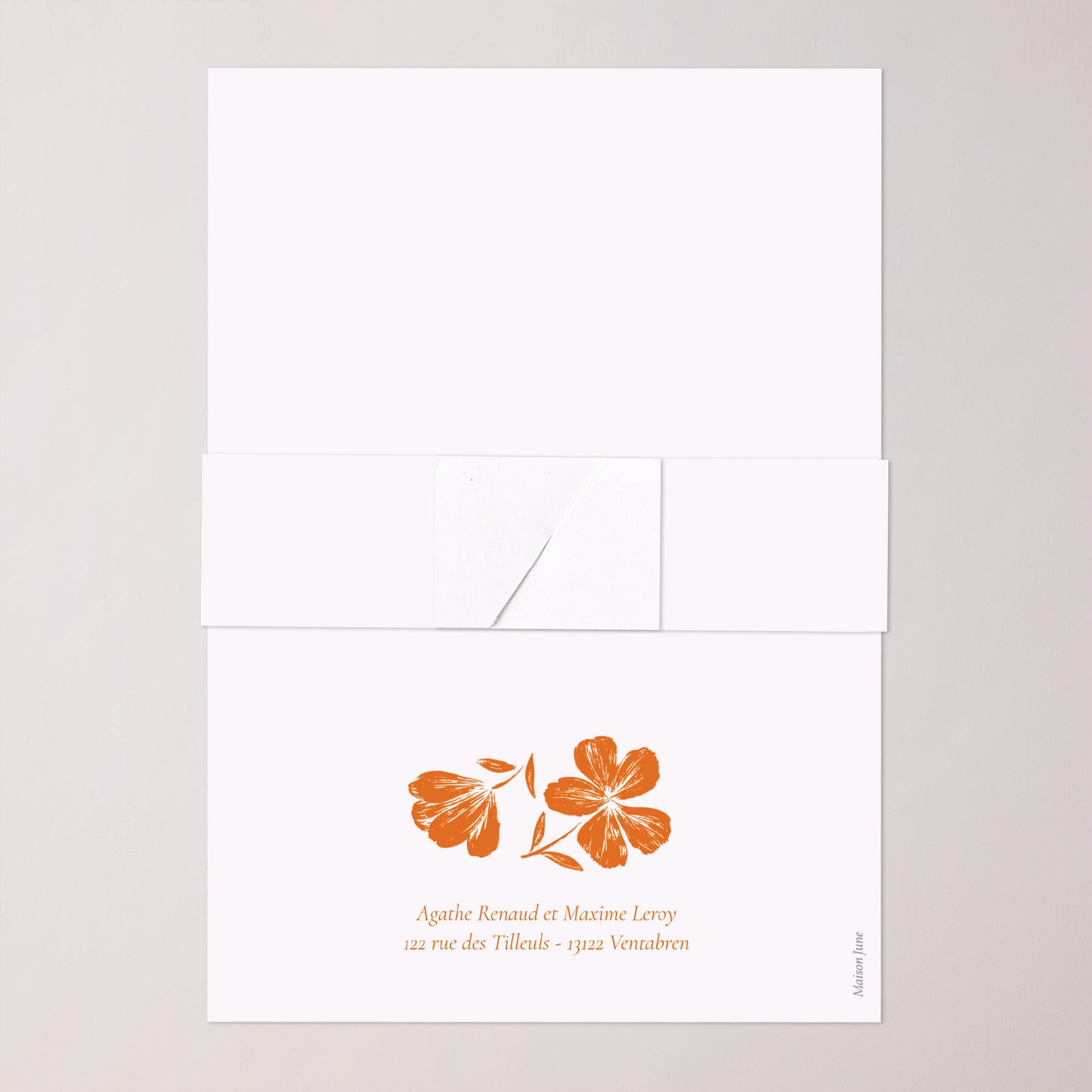 Faire-part Mariage bandeau, 2 cartes L’Atelier des Fleurs photo N° 5