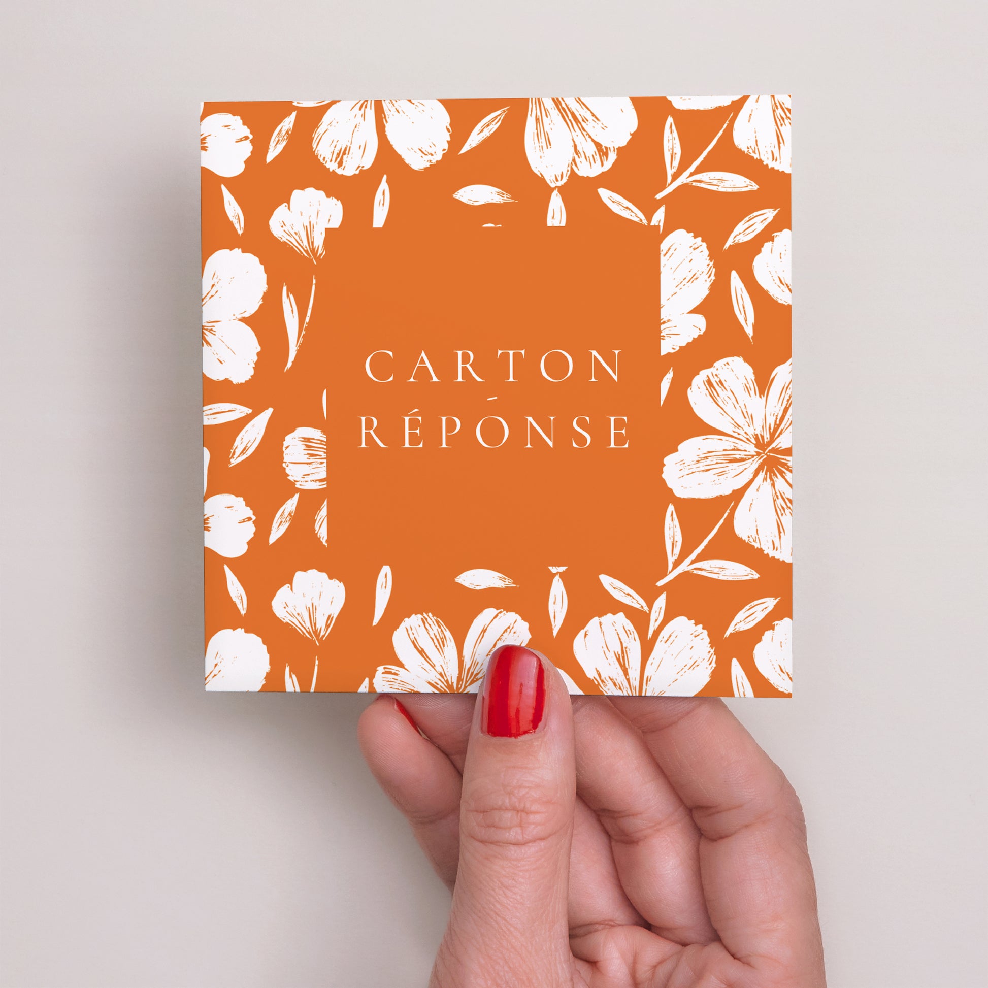 Carton réponse Mariage Carré L’Atelier des Fleurs photo N° 2