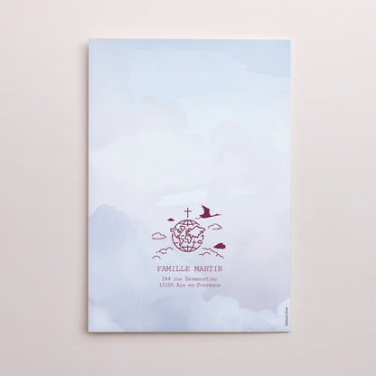 Faire-part Baptême Double volet portrait Passeport de Baptême photo N° 3