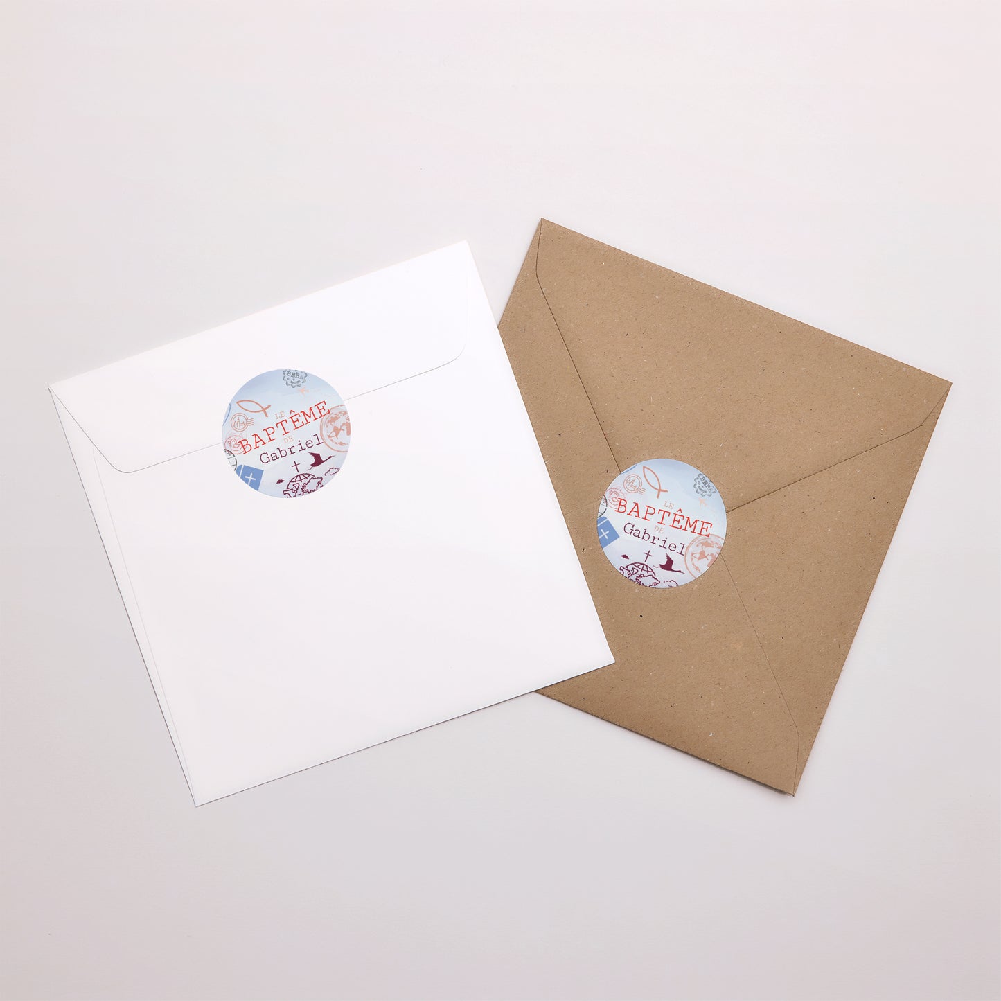 Sticker Baptême Rond Passeport de Baptême photo N° 3