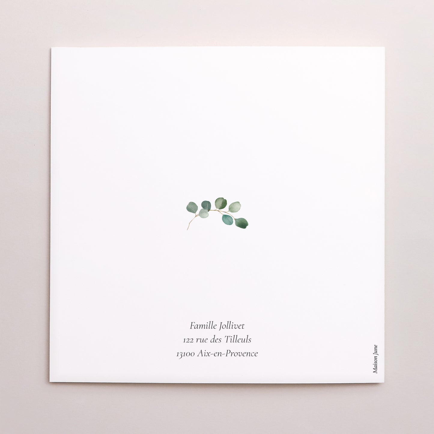 Faire-part Baptême Carré double volet La Couronne Sacrée photo N° 3