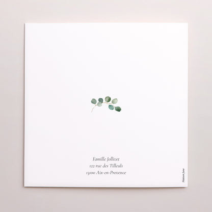 Faire-part Baptême Carré double volet La Couronne Sacrée photo N° 3