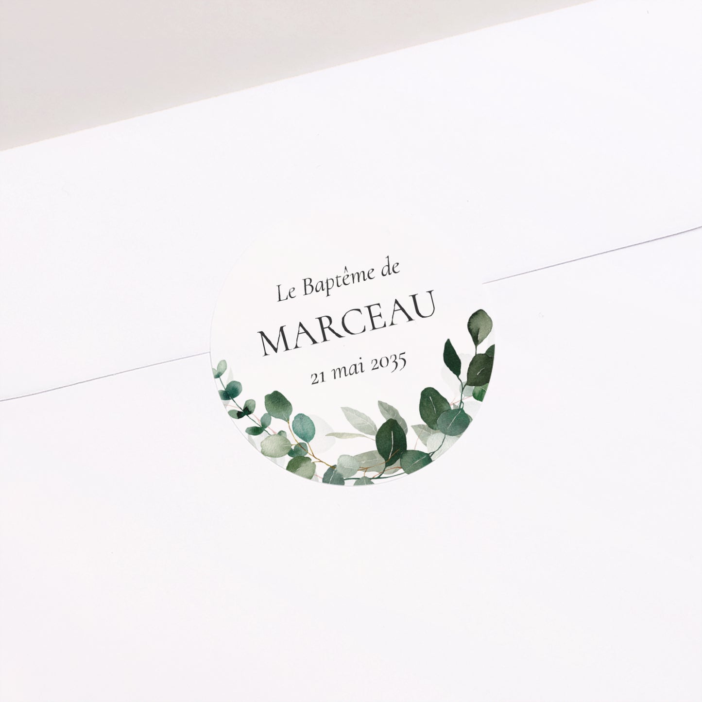 Sticker Baptême Rond La Couronne Sacrée photo N° 1