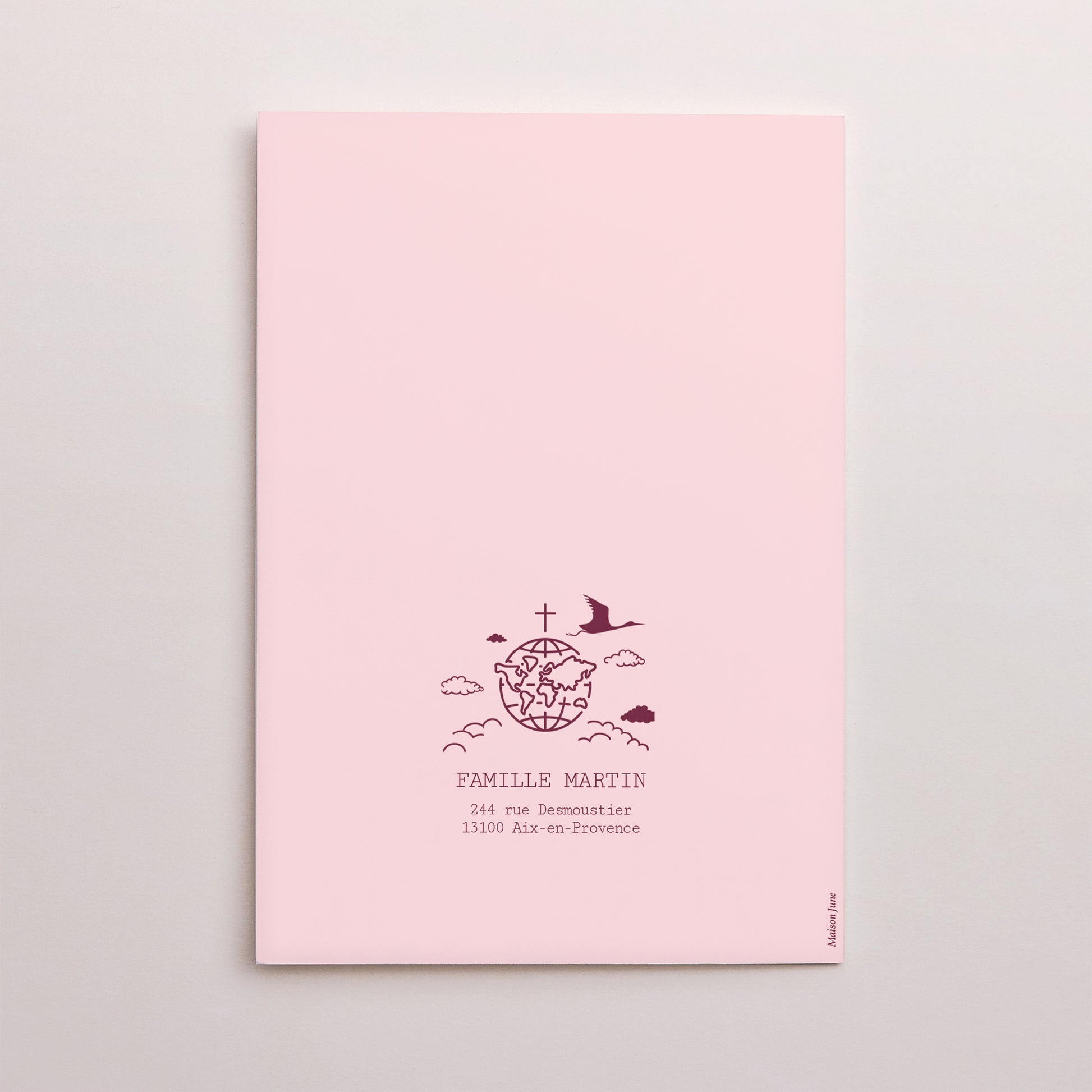 Faire-part Baptême Double volet portrait Destination : Baptême photo N° 3