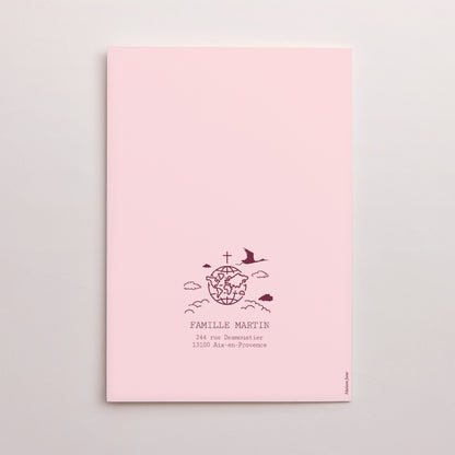 Faire-part Baptême Double volet portrait Destination : Baptême photo N° 3