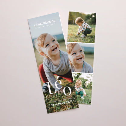 Faire-part Baptême Marque-page photo Le Temps de la Grâce photo N° 1
