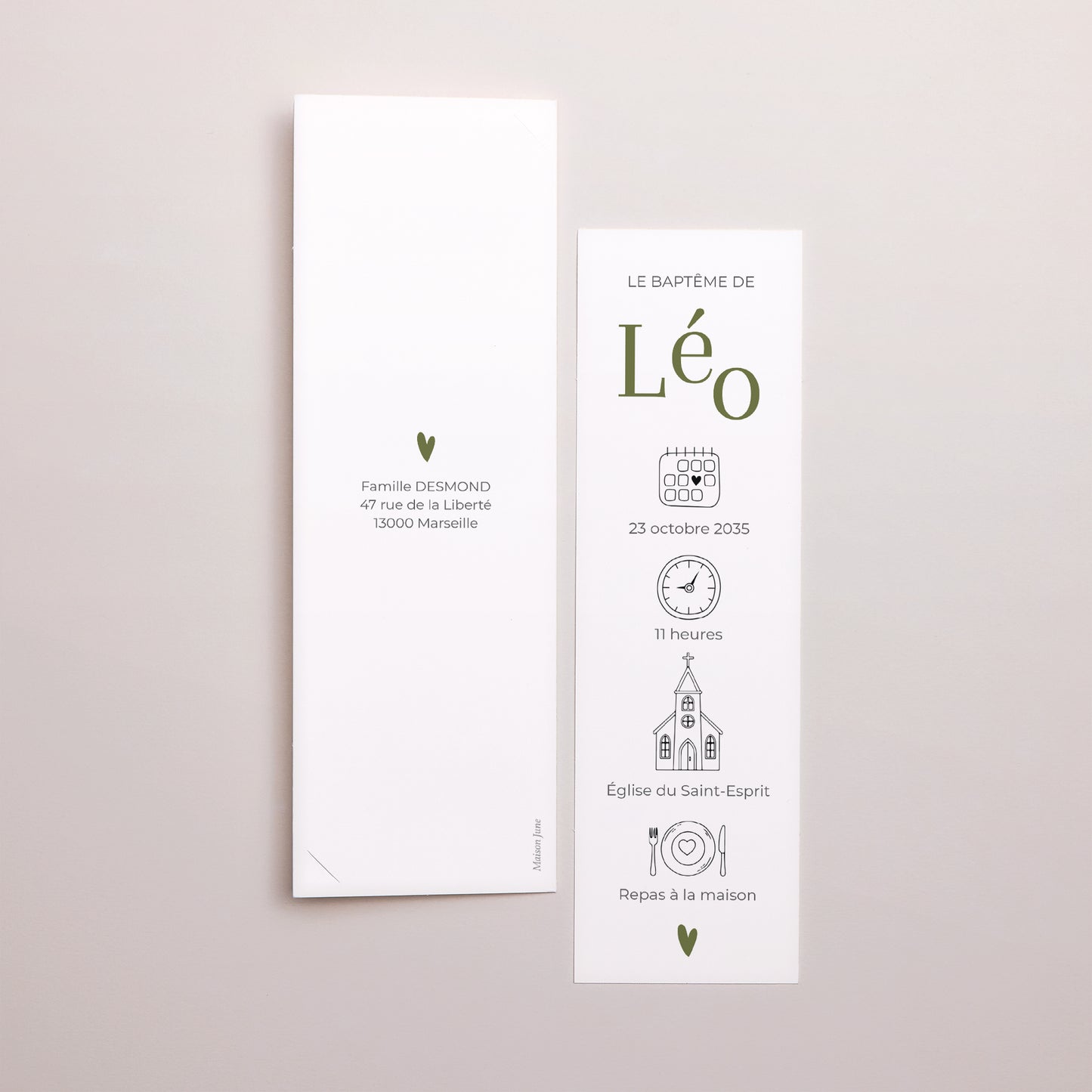 Faire-part Baptême Marque-page photo Le Temps de la Grâce photo N° 3