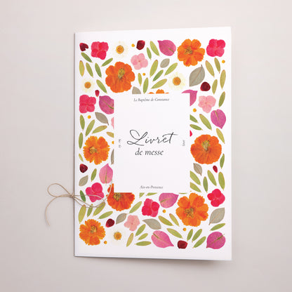 Livret de messe Baptême Double volet Un Jardin Béni photo N° 1