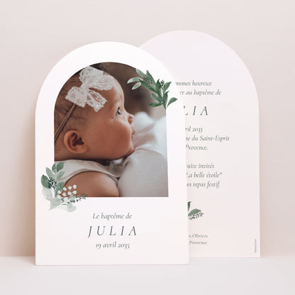 Faire-part Baptême Arche Une Couronne de Douceur photo N° 1