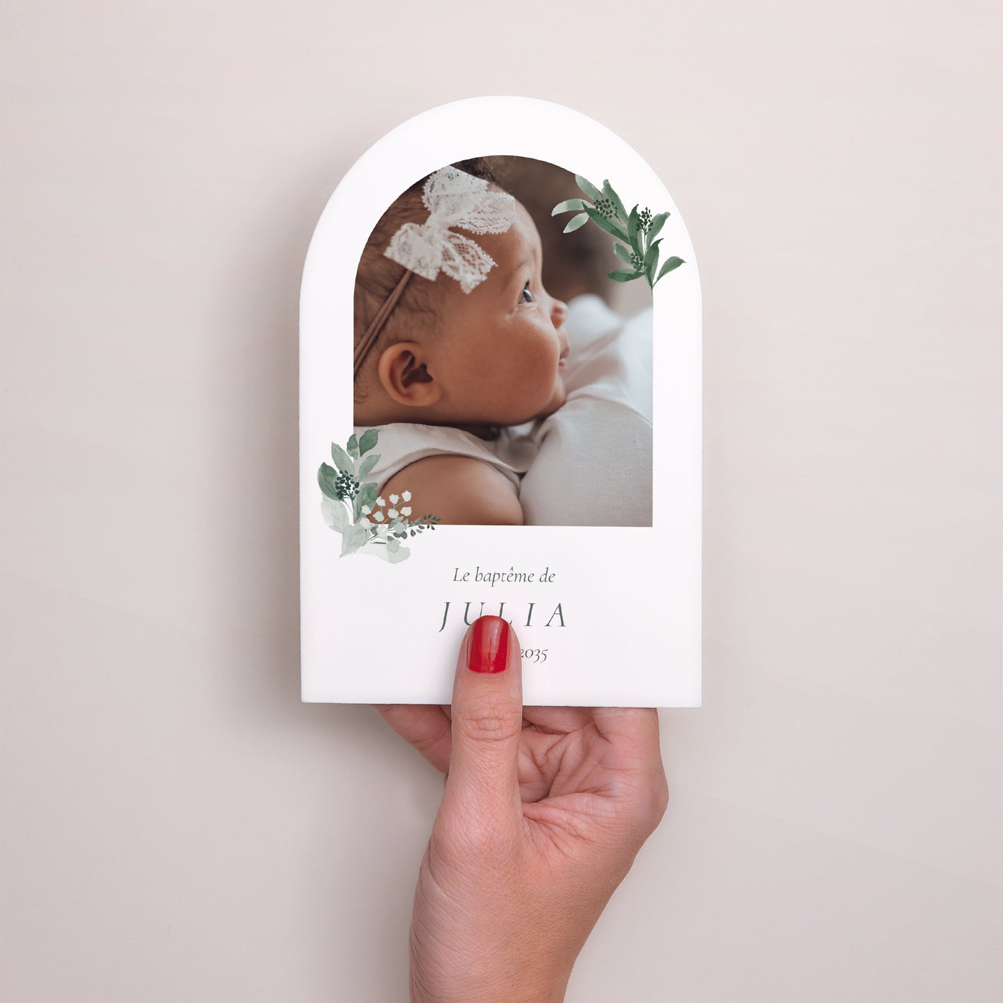 Faire-part Baptême Arche Une Couronne de Douceur photo N° 2