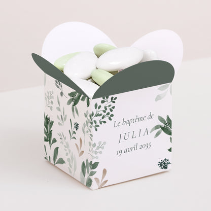 Boîte à dragées Baptême Ouverture papillon Une Couronne de Douceur photo N° 1