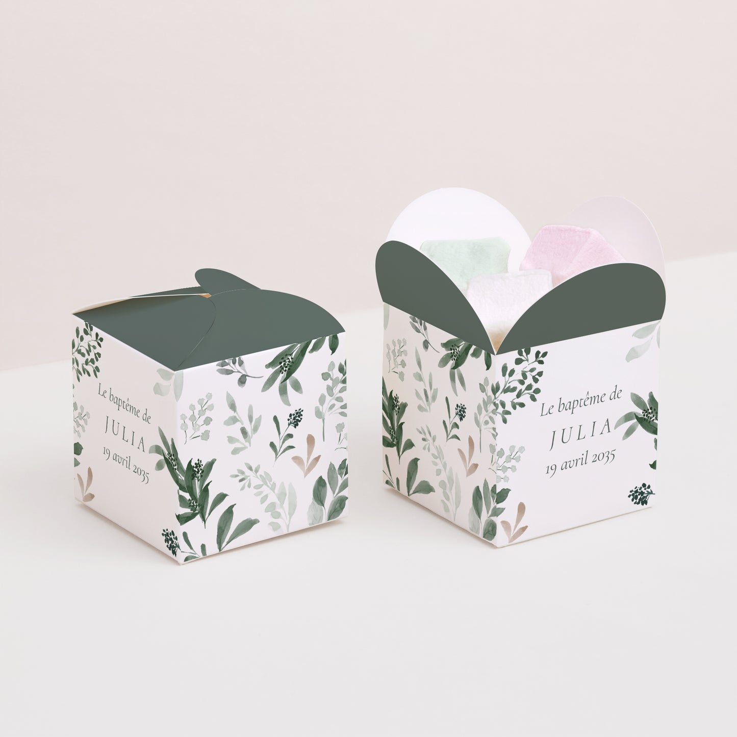 Boîte à dragées Baptême Ouverture papillon Une Couronne de Douceur photo N° 2