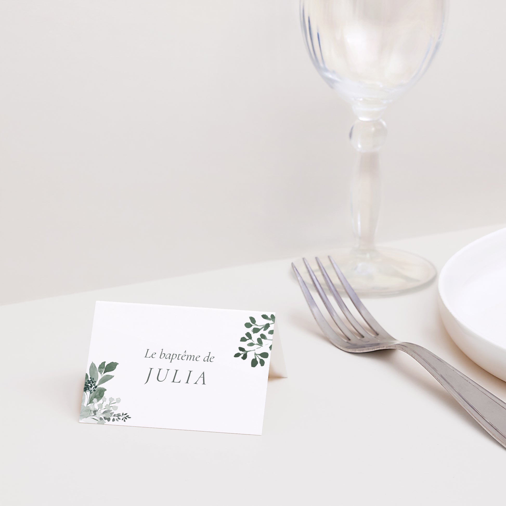 Marque-place Baptême 2 volets Une Couronne de Douceur photo N° 2