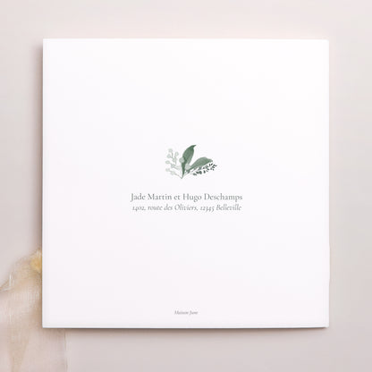 Faire-part Baptême Pochette carrée, 3 cartes, étiquette Une Couronne de Douceur photo N° 4