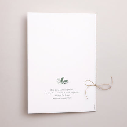 Livret de messe Baptême Double volet Une Couronne de Douceur photo N° 3