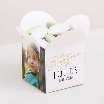 Boîte à dragées Baptême Ouverture papillon Un Moment Précieux photo N° 1
