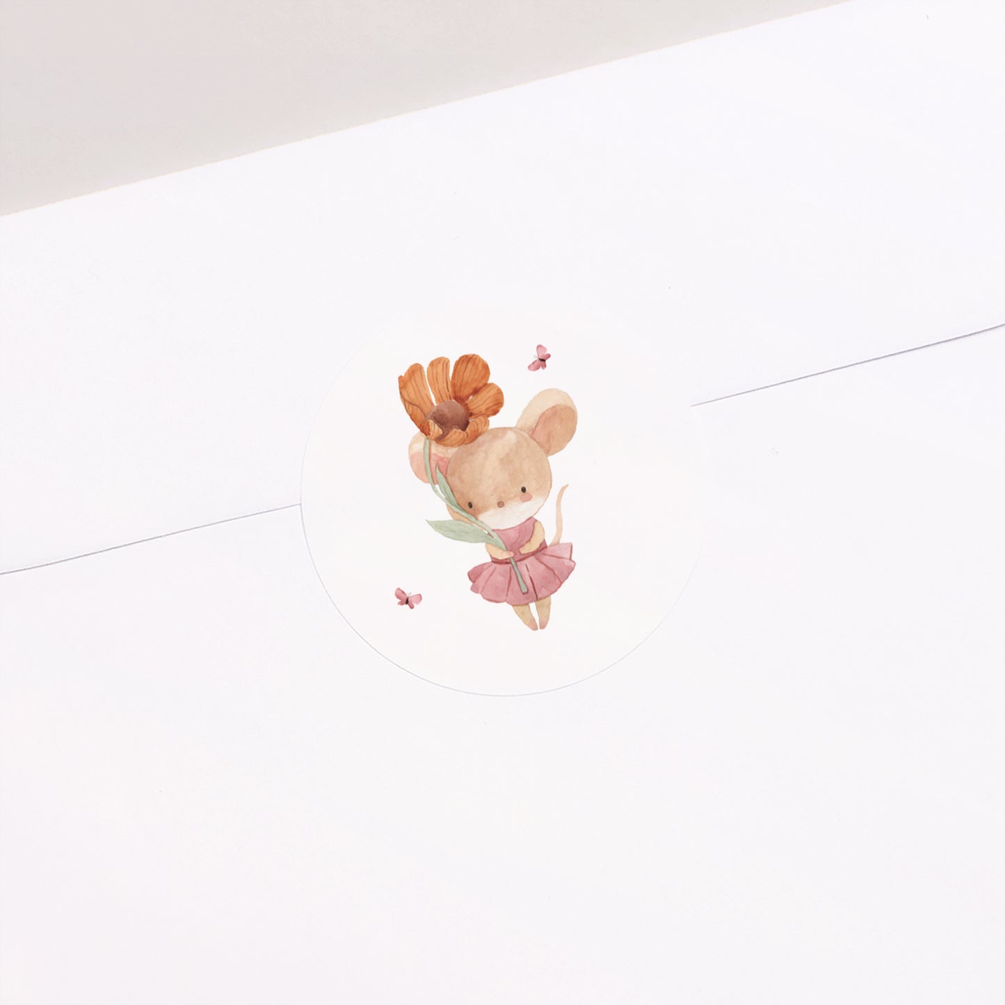 Sticker Baptême Rond Petite Grâce photo N° 1