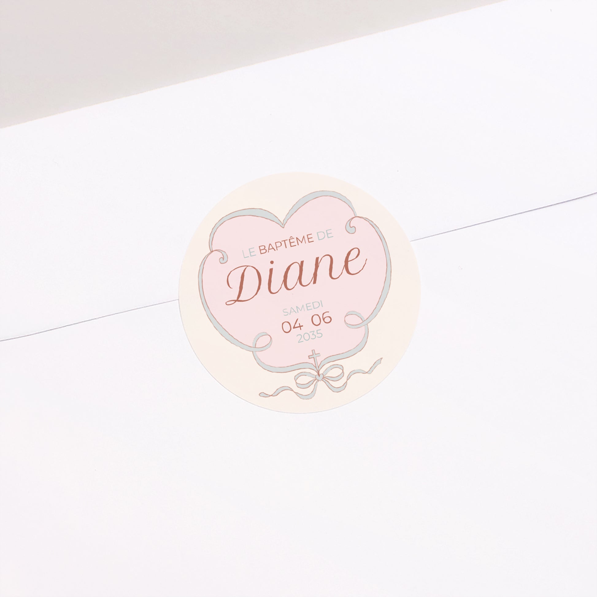 Sticker Baptême Rond Lumière d’Amour photo N° 1