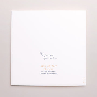 Faire-part Baptême Carré double volet L’Envol Sacré photo N° 3