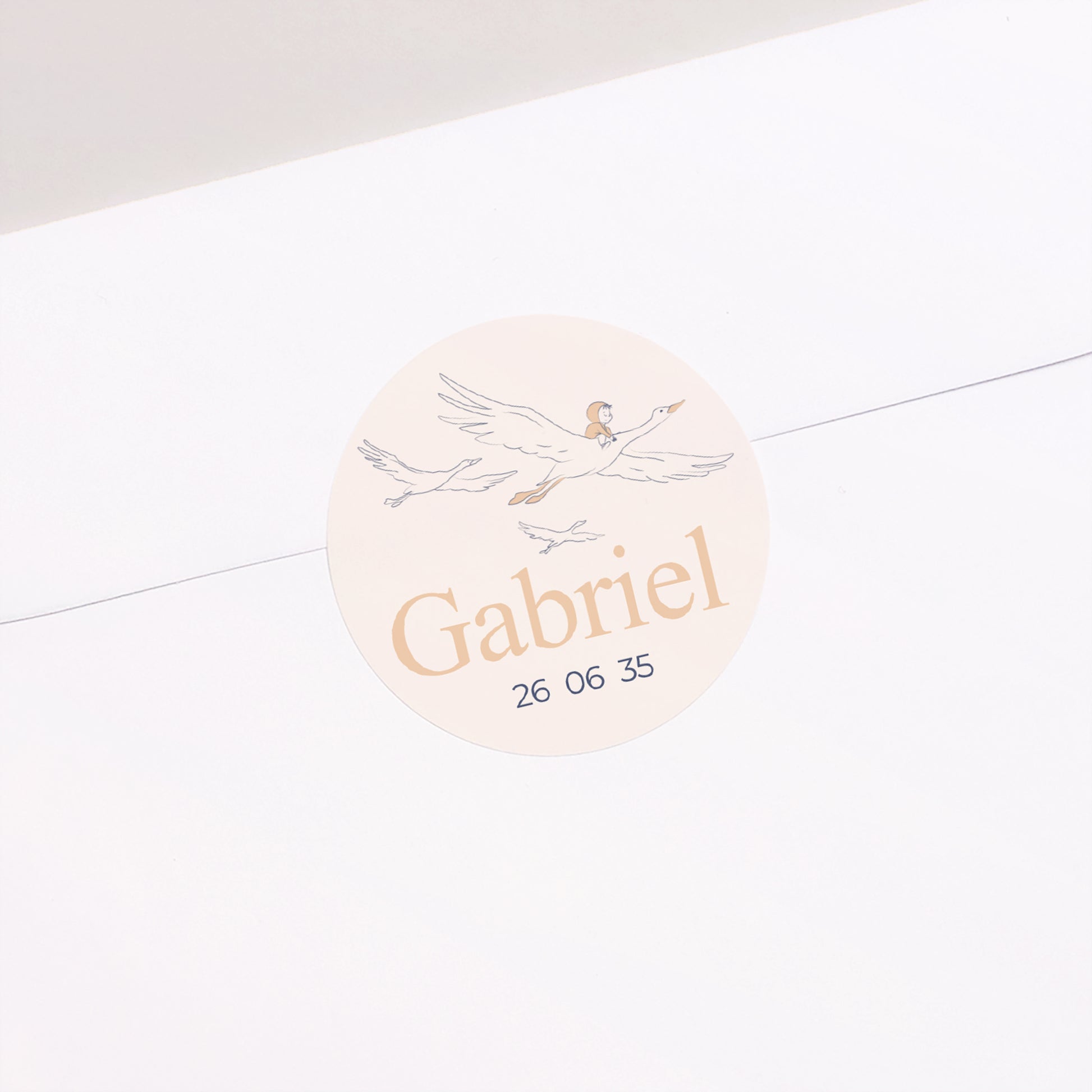 Sticker Baptême Rond L’Envol Sacré photo N° 1