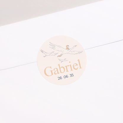 Sticker Baptême Rond L’Envol Sacré photo N° 1