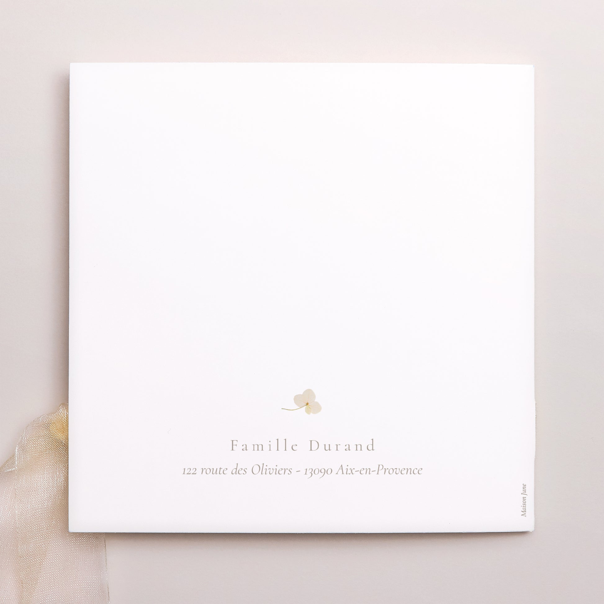 Faire-part Baptême Pochette carrée, 3 cartes, étiquette Éveil Sacré photo N° 4