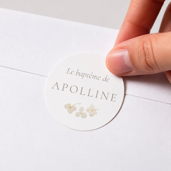 Sticker Baptême Rond Éveil Sacré photo