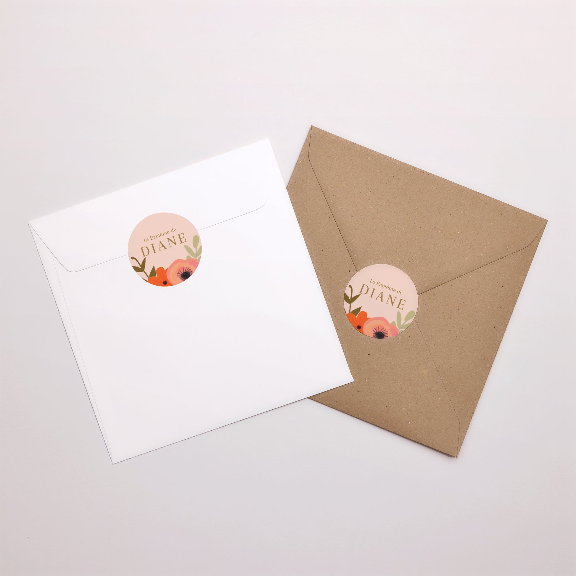 Sticker Baptême Rond Jardin de Grâce photo N° 3