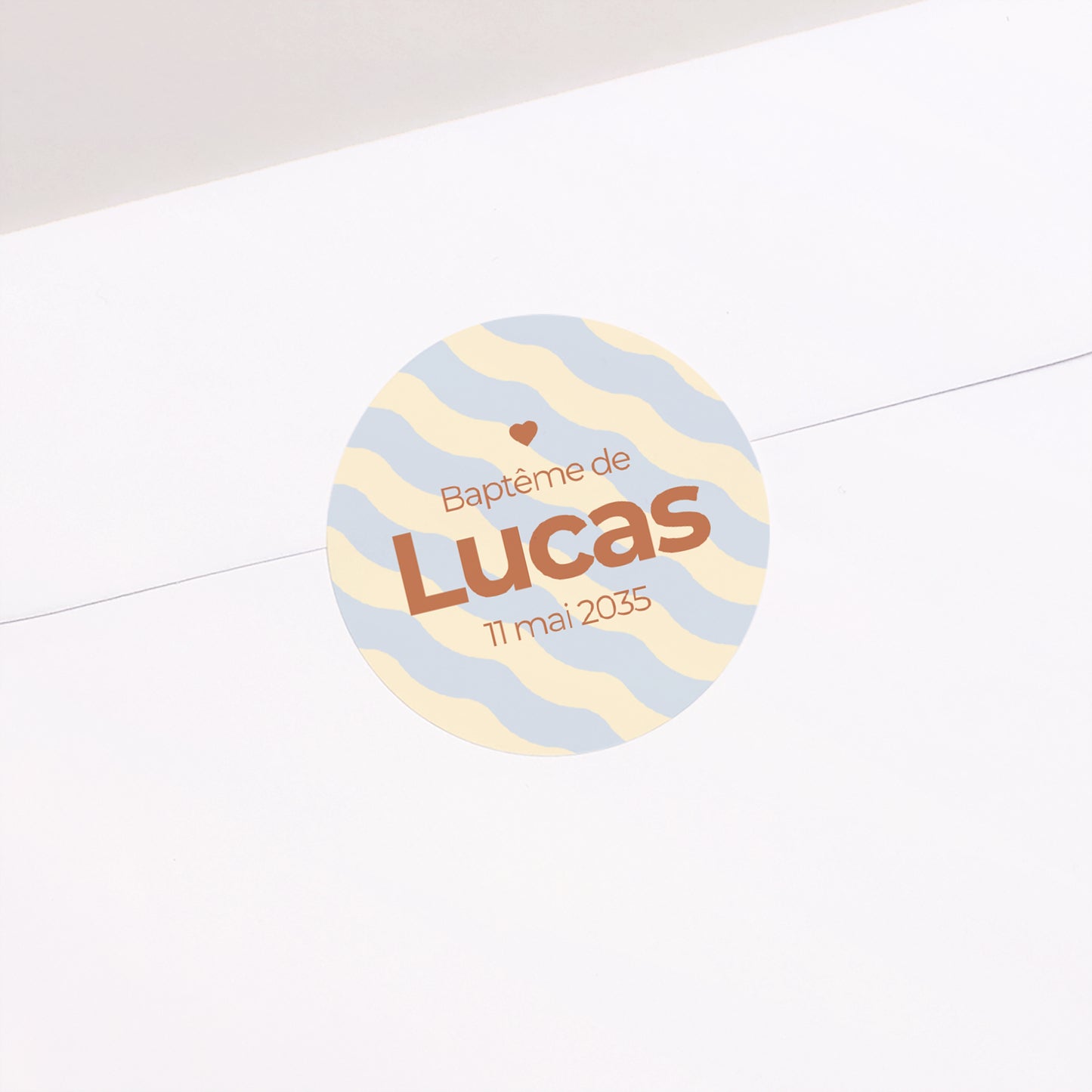 Sticker Baptême Rond Colorful Blessings photo N° 1