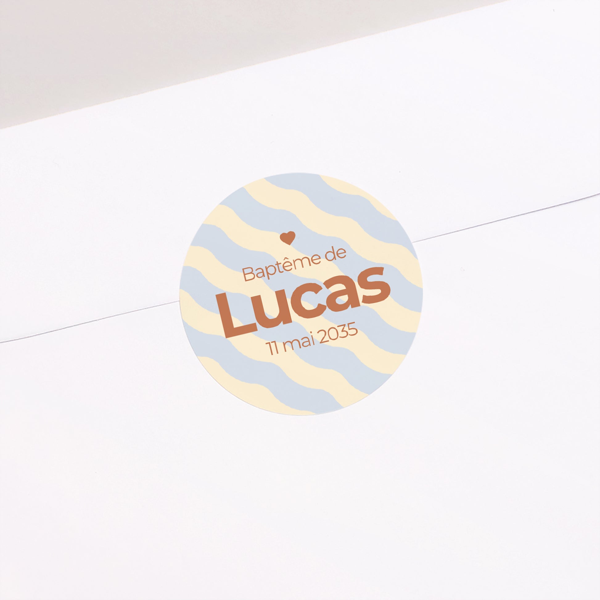 Sticker Baptême Rond Colorful Blessings photo N° 1