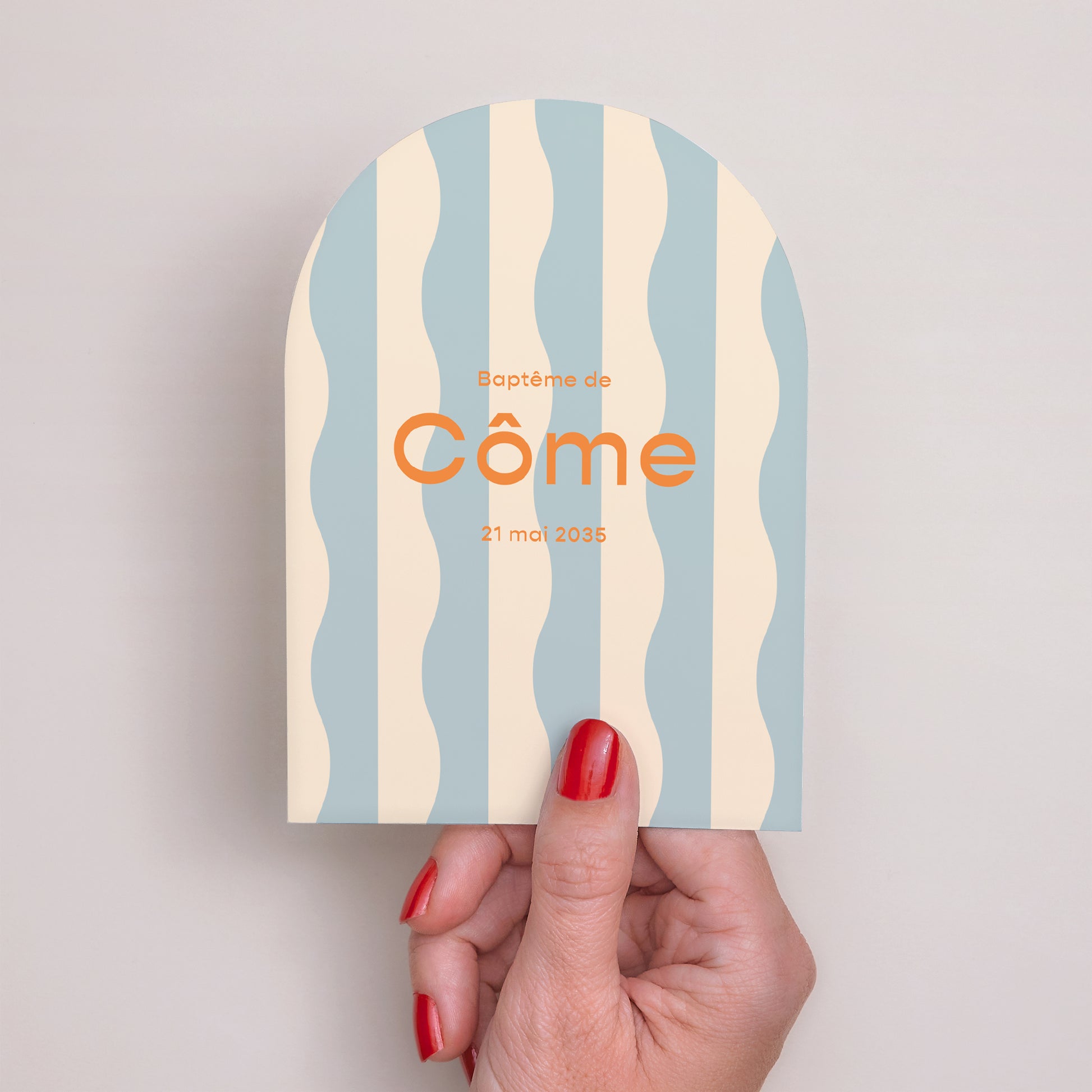 Faire-part Baptême Petite arche Blue Waves of Faith photo N° 2