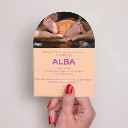 Faire-part Baptême Petite arche Graceful Waves photo N° 3