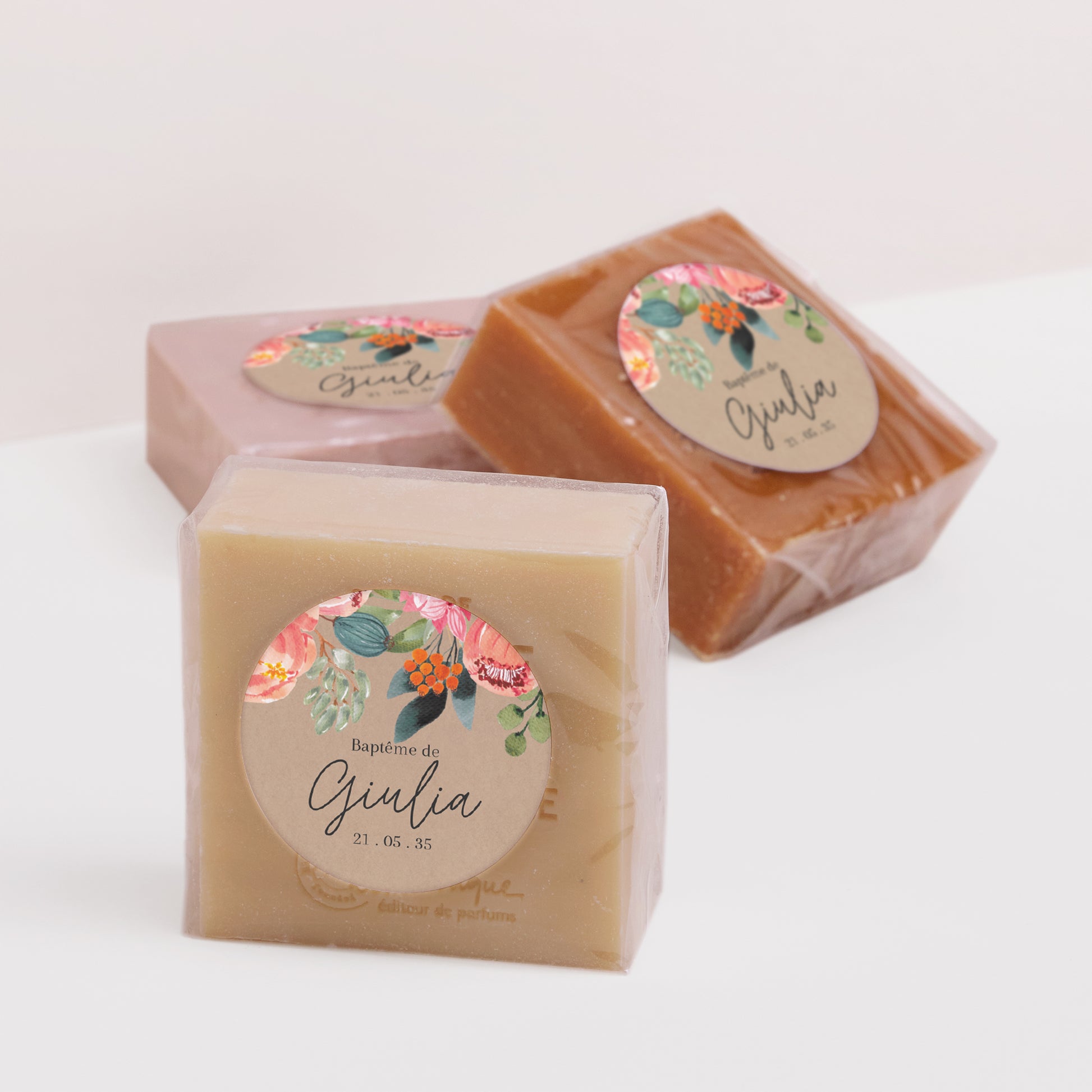 Sticker Baptême Rond Pop’s Flowers of Grace photo N° 2