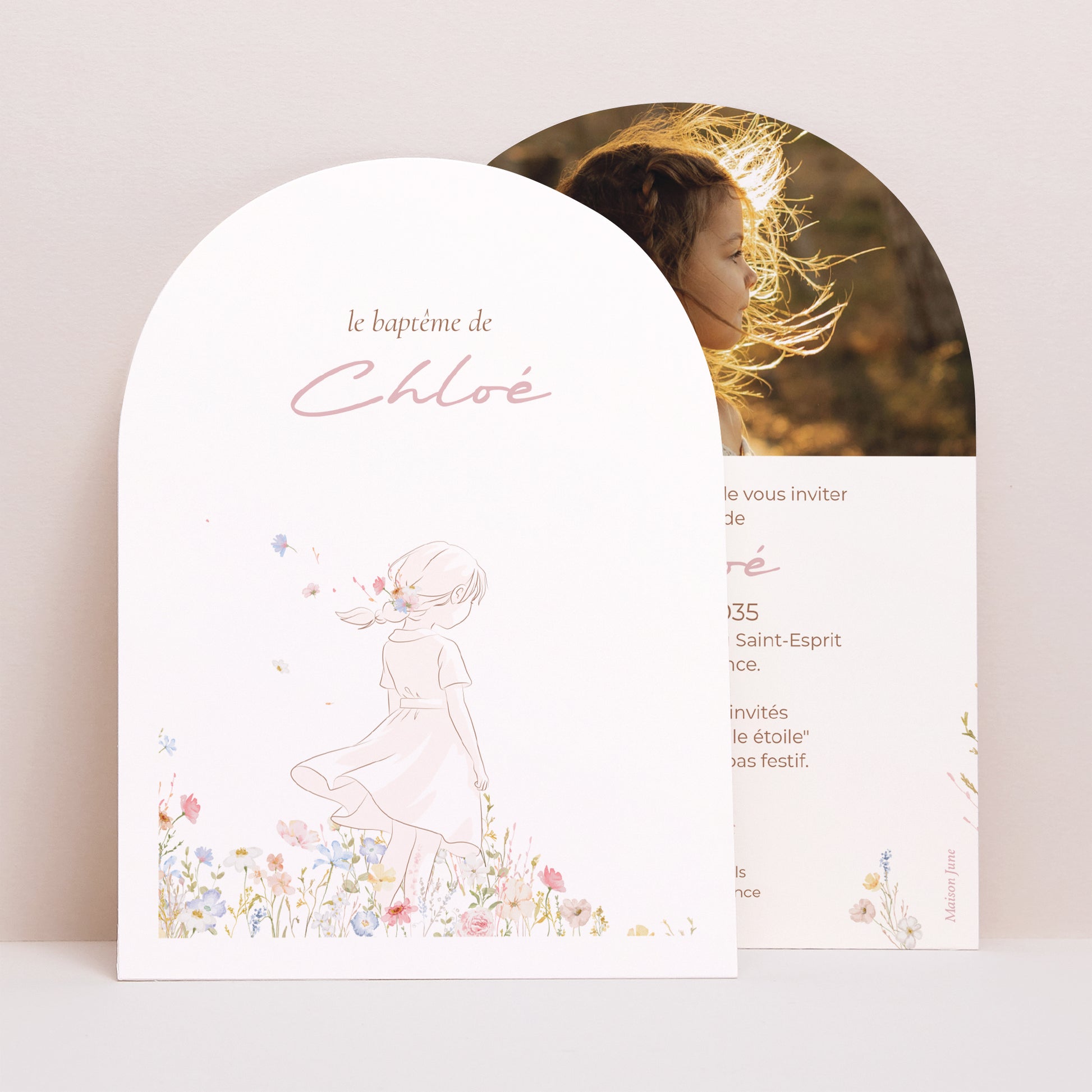 Faire-part Baptême Petite arche Baptême de Printemps photo N° 1