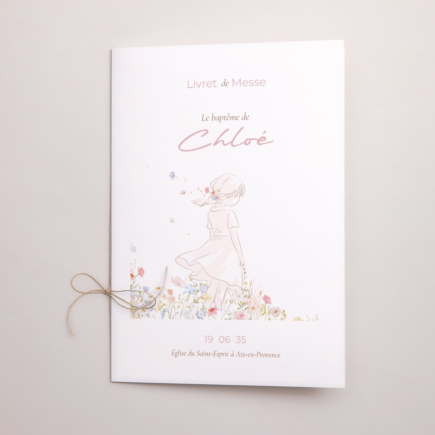 Livret de messe Baptême Double volet Baptême de Printemps photo N° 1