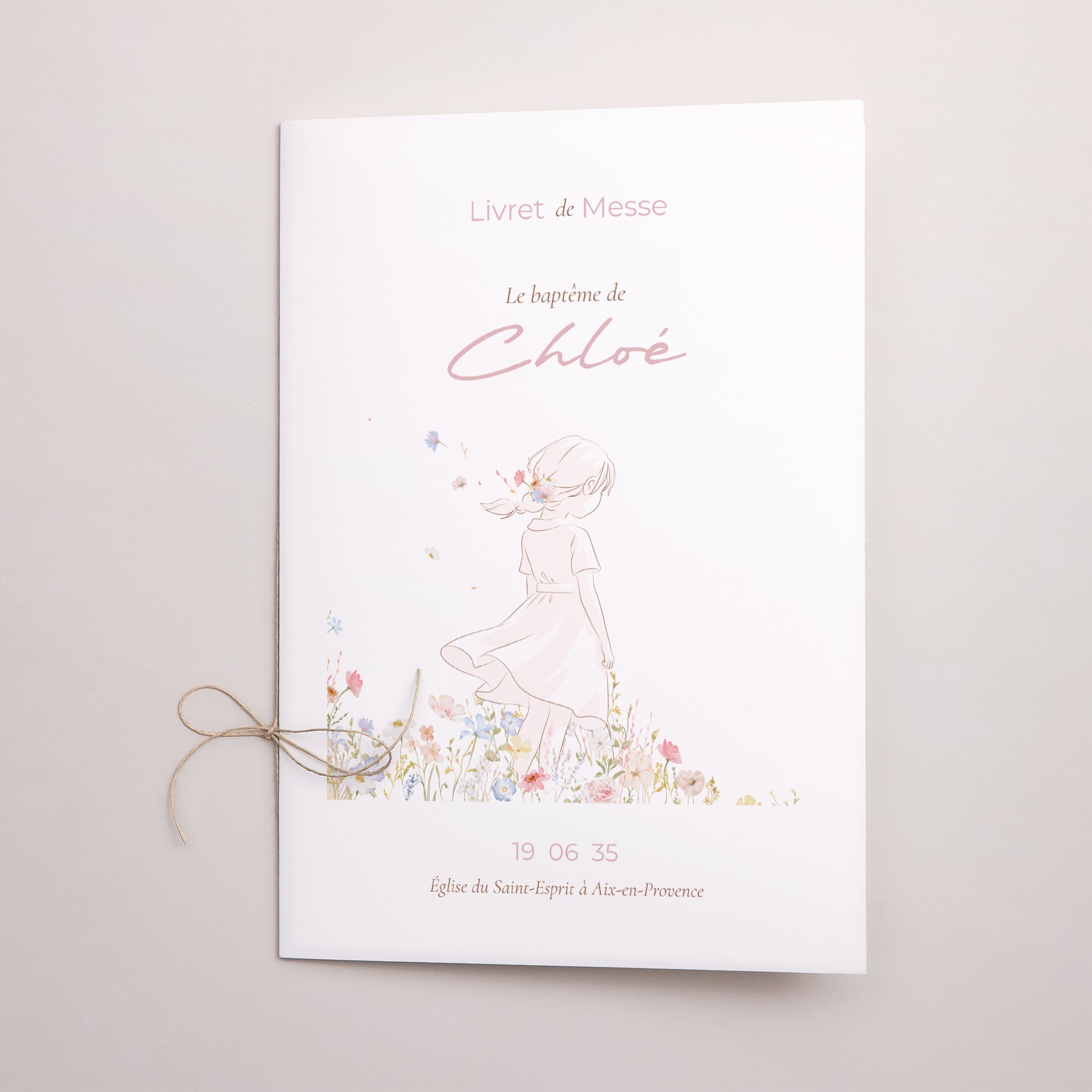 Livret de messe Baptême Double volet Baptême de Printemps photo N° 1