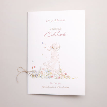 Livret de messe Baptême Double volet Baptême de Printemps photo N° 1