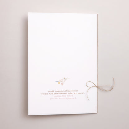 Livret de messe Baptême Double volet Baptême de Printemps photo N° 3