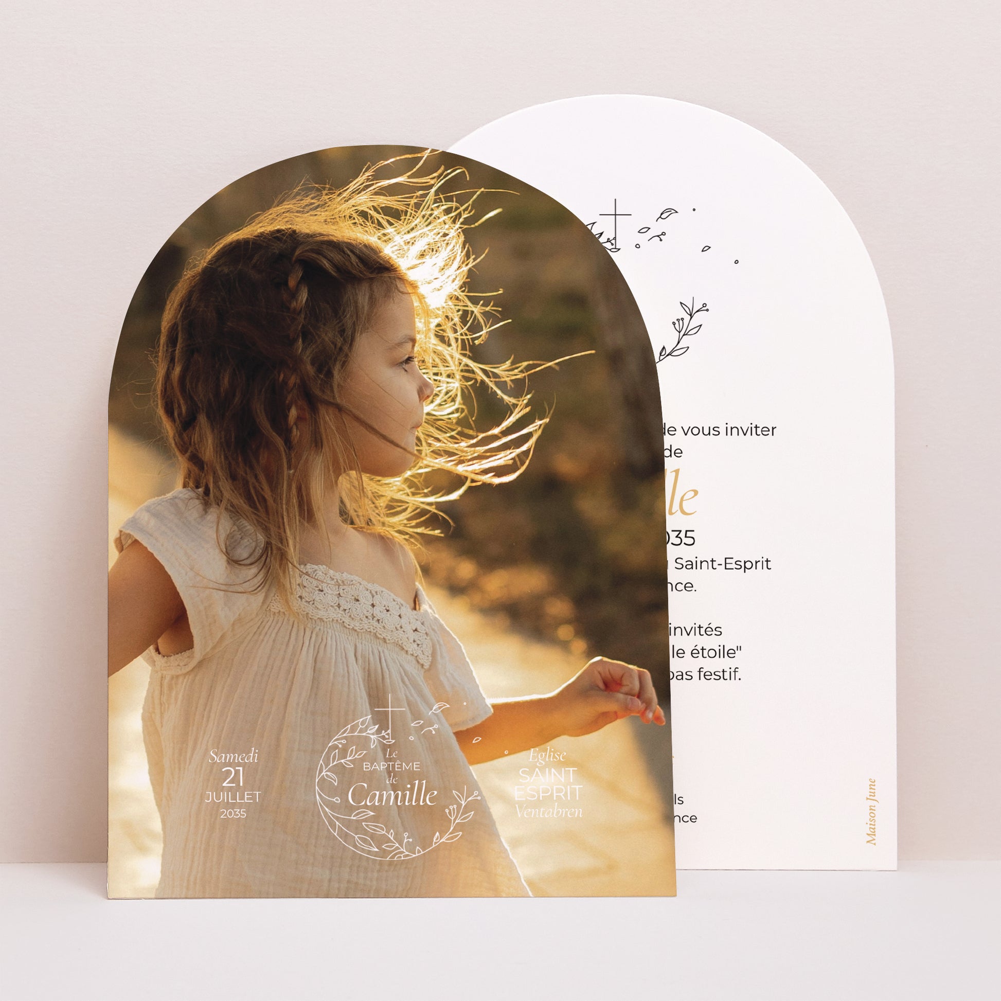 Faire-part Baptême Petite arche Son baptême photo N° 1