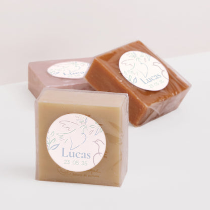 Sticker Baptême Rond Douce Colombe photo N° 2