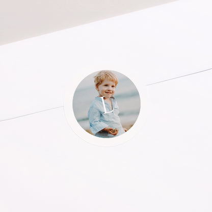 Sticker Baptême Rond Moments de Tendresse et de Foi photo N° 1