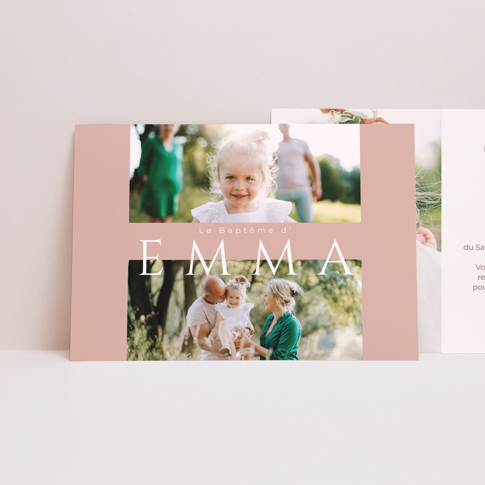 Faire-part Baptême Paysage Éclat du présent photo N° 1