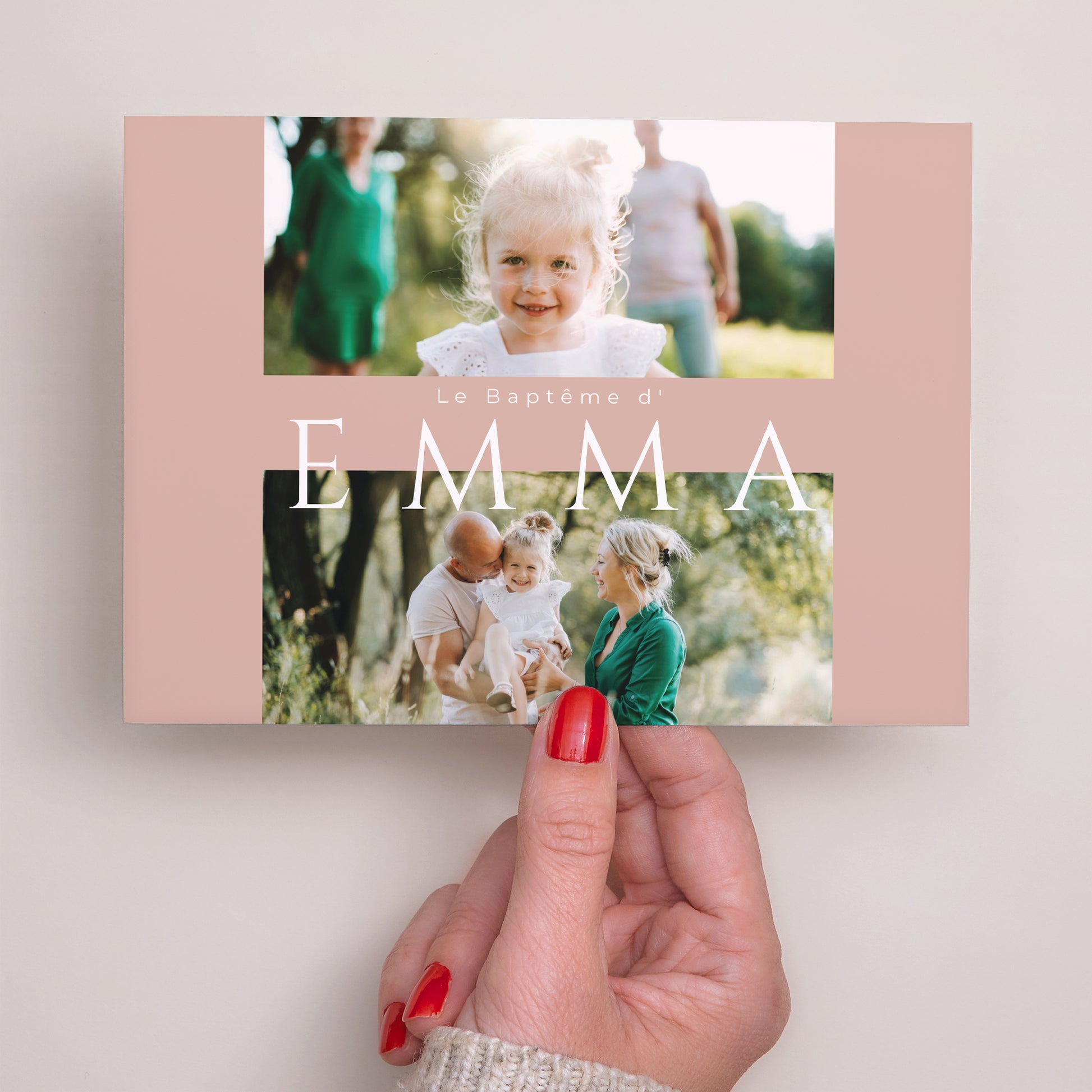 Faire-part Baptême Paysage Éclat du présent photo N° 2