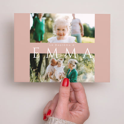 Faire-part Baptême Paysage Éclat du présent photo N° 2