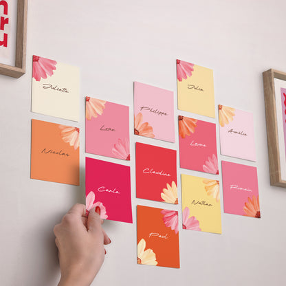 Marque-place Mariage Lot de 12 Éclats de Fleurs photo N° 2