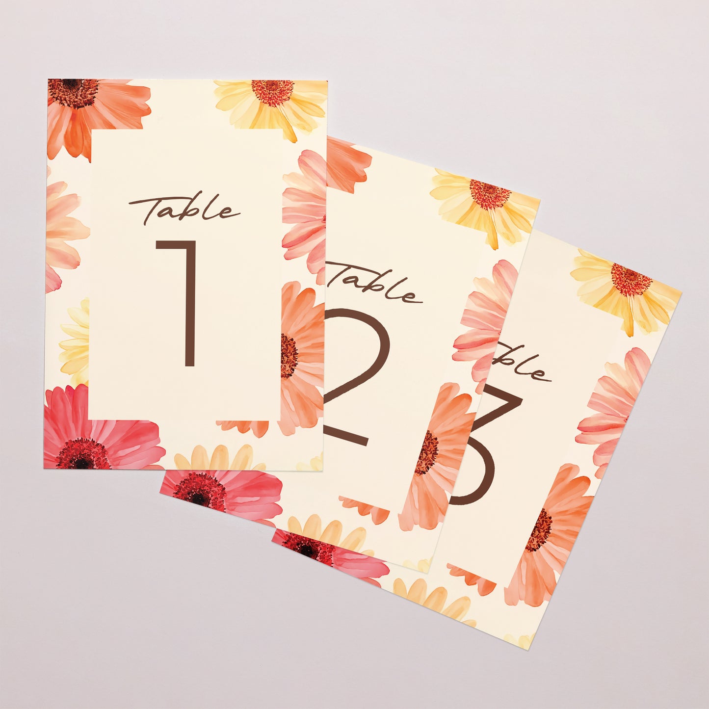 Marque table Mariage Rectangle Éclats de Fleurs photo N° 1