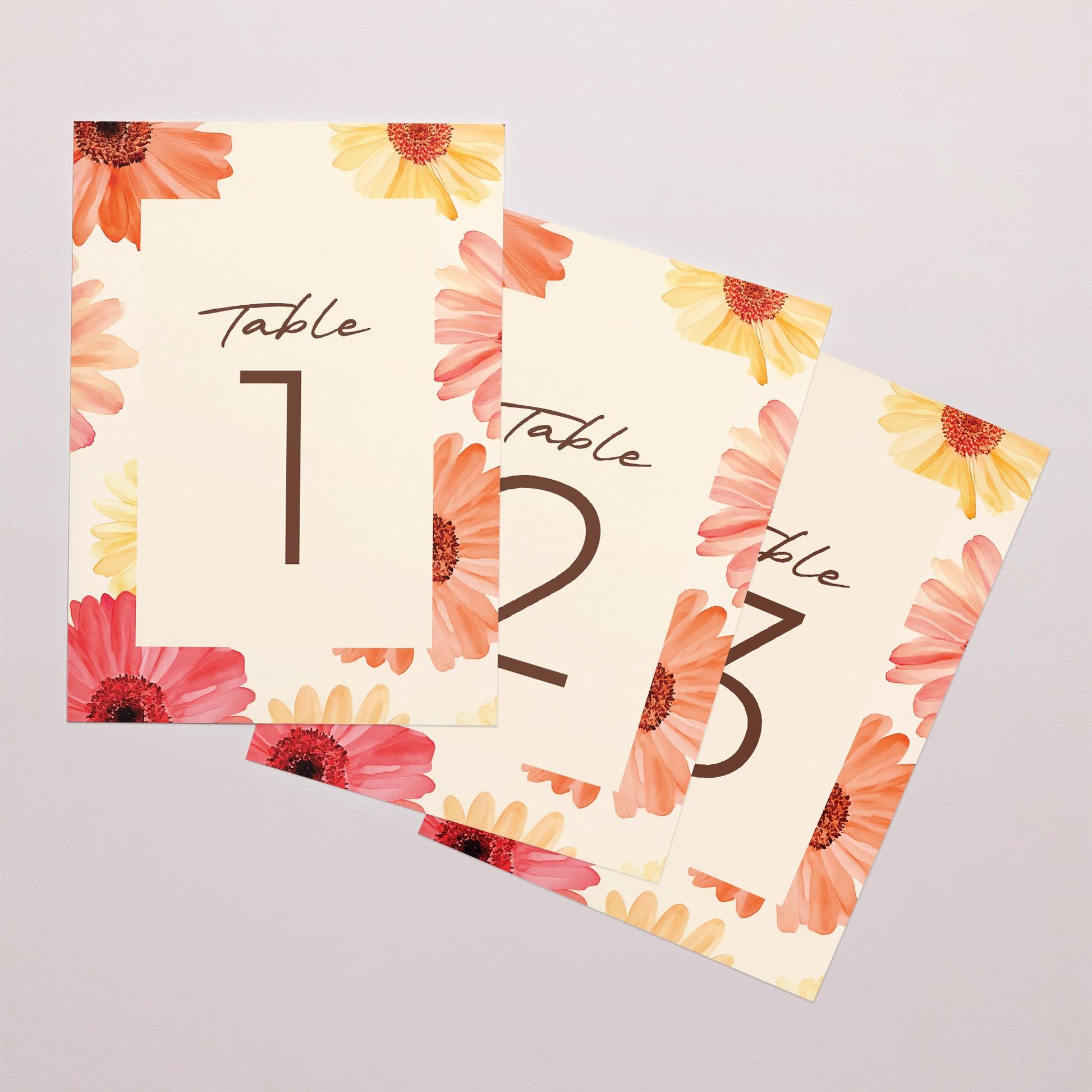 Marque table Mariage Rectangle Éclats de Fleurs photo N° 1